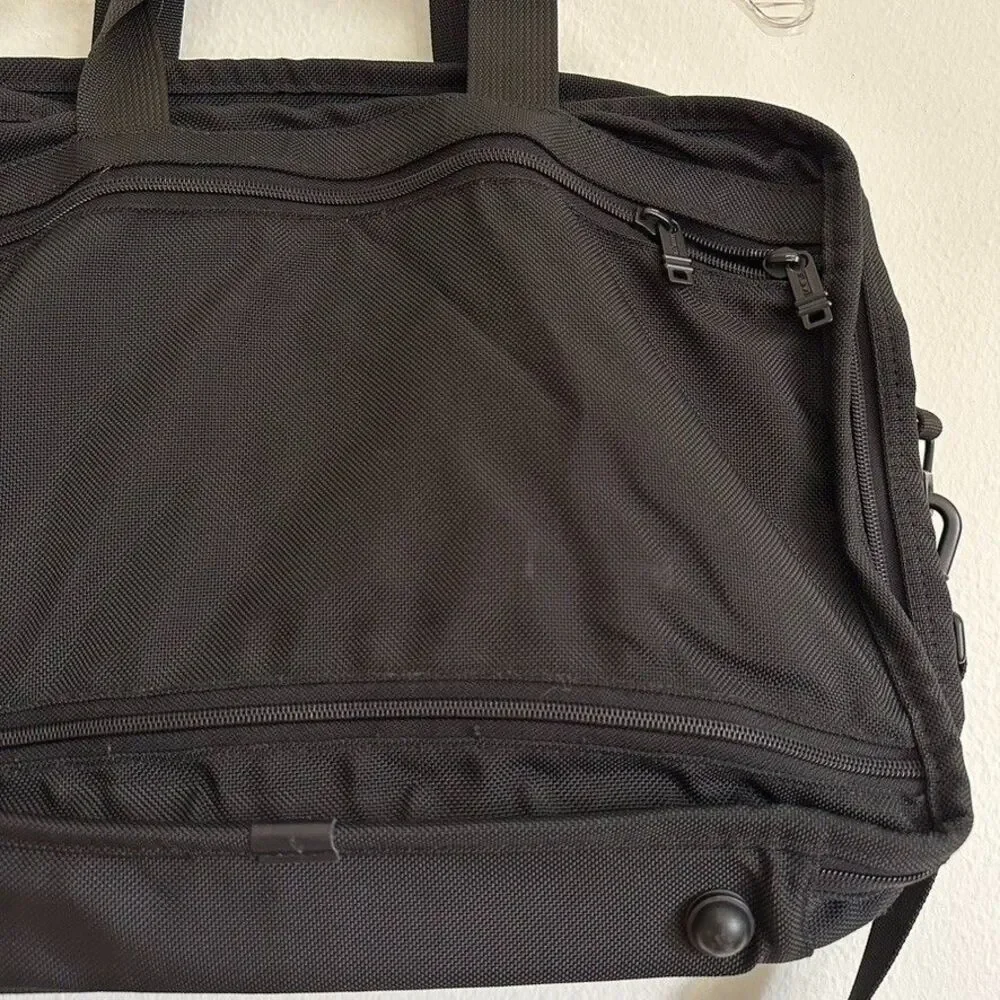 TUMI Black Nylon Bag Messenger Briefcase Laptop Travel Satchel Business